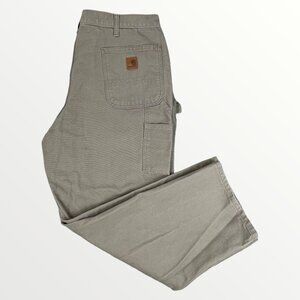 Carhartt Dungaree Fit Mens Carpenter Utility Workwear Greige Cargo Pants Skater